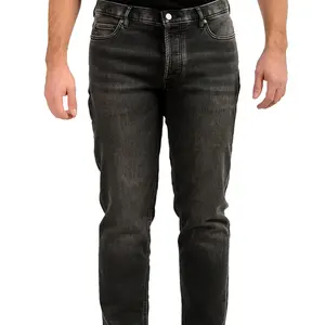 Hugo Boss Men's Slim Tapered Fit Gray Wash Straight Jeans US 33/34 IT 33/34