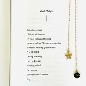 Taurus Brand Gold Chain Charm Bookmark - Sleek Minimalist Design for Book Lovers & Journaling Enthusiasts Secure Fit for All Books Elegant Touch Without Extra Weight