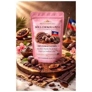 Boul Chocola Peyi - 8 oz (227 g) Haitian Style Snack with Natural Cocoa - Made with Care - Nata