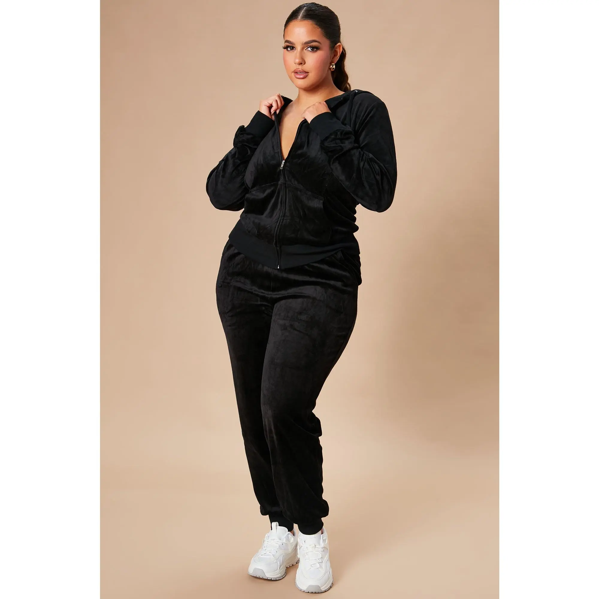 The Original Trendsetter Velour Set - Black - TikTok Shop
