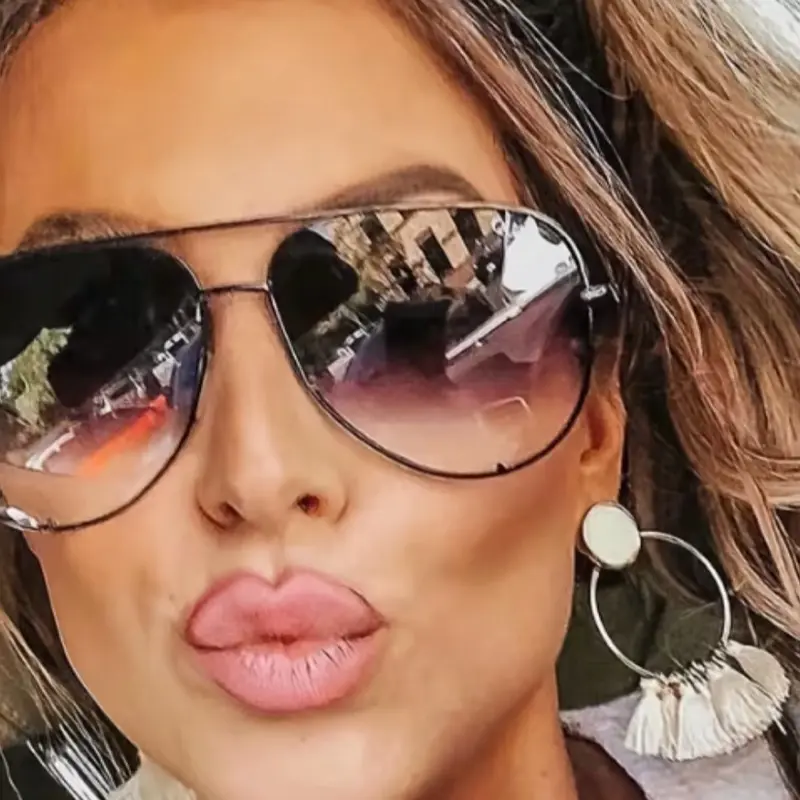 Aviator Women's Sunglasses - Stylish, Gradient-Lens Casual & Modern Sunglasses for Everyday Wear, Casual Women's Sunglasses