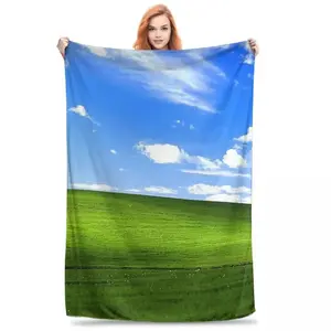 Windows XP Wallpaper Blankets Fleece Super Soft Sofa Throw Blanket For Couch Bedding Travel Throws Bedspread Quilt summerwins