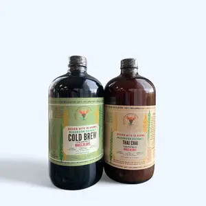 Happy Mushroom Cold Brew Coffee & Thai Chai Tea concentrated Bundle deal