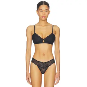 eberjey Lara Triangle Bralette in Black