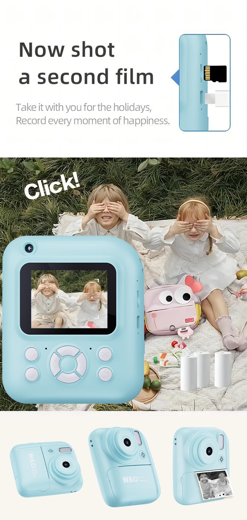 Instant photo DIY printing camera with video recording, photo taking, photo printing DIY, game playing, music listening, 5 major functions Instant photo DIY printing camera with video recording, photo taking, photo printing DIY, game playing, music listening, 5 major functions