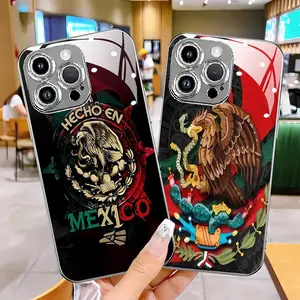 Eagle bites snake Pattern Luxury Electroplated hd Glass iphone case applicable for iPhone 16ProMax 15 14 13 12 11 Plus cases fully wrapped edges drop resistant new style protective case urban sophisticated phone case high-end feel nic mosnovo woman
