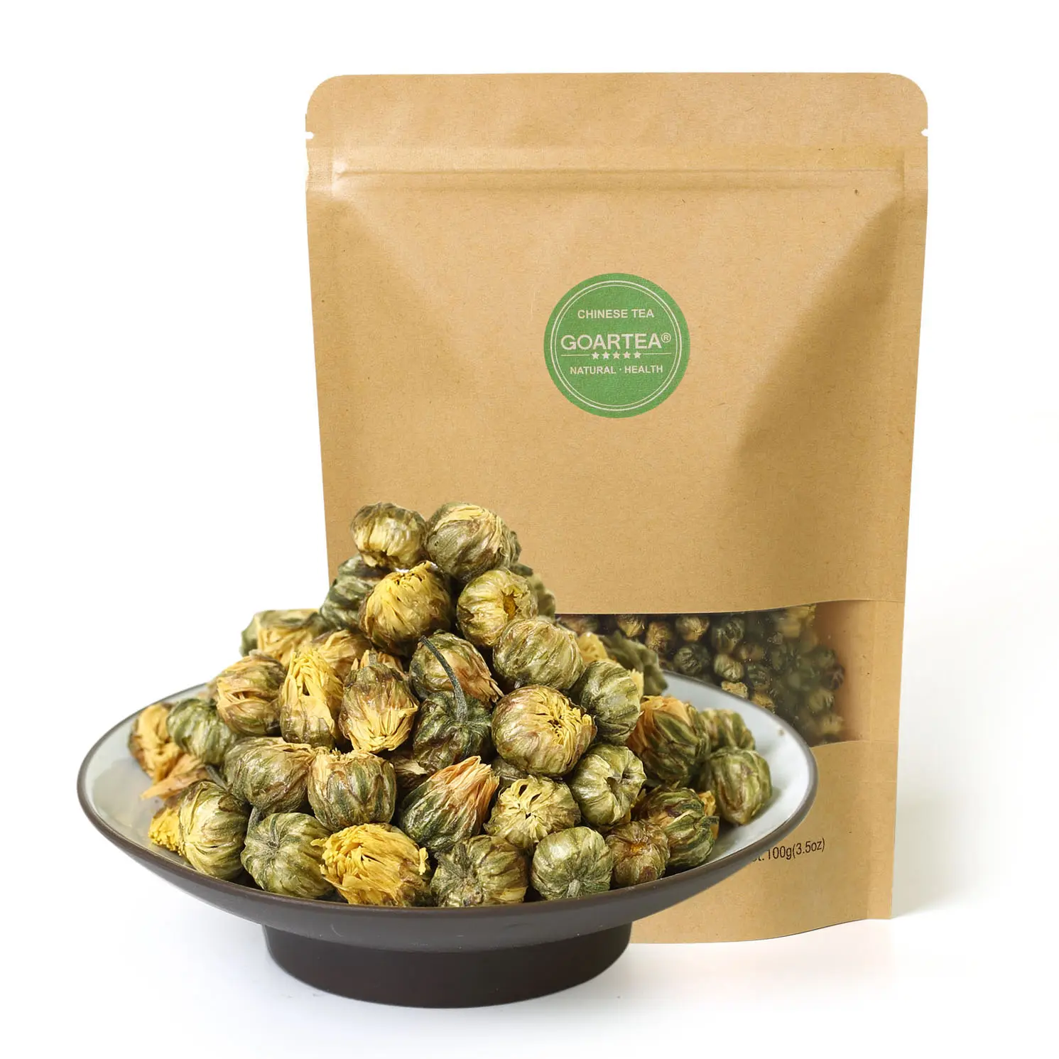 GOARTEA Chrysanthemum Tea Flowers 100g / 3.5oz Chrysanthemum Flower Tea Loose Leaf Premium Dried Fetal Chrysanthemum Bud Herbal Tea Beverage