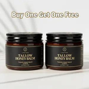 【2 PCS】 Beef Tallow for Skin, Beef Tallow for Face, Hydrating Tallow Balm with Raw Honey and Beeswax, Grass-Fed Beef Tallow & Raw Wild Honey Blend, Body & Face Moisturizer, Natural Formula, Light Scent