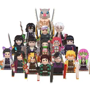 WM6116 WM6137 WM6138 WM6162 WM6163 Japanese Anime  Building Blocks DemonSlayerBricks Dolls Action Figure Birthday Kids toys