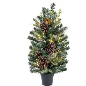 25 Inch Pre-lit Tabletop Christmas Tree, Artificial Mini Christmas Tree with String Lights, Tabletop Small Xmas Tree Perfect Christmas Decoration for Indoor, Living Room, Desktop hobby lobby  christmas blue  christmas xmas wreath