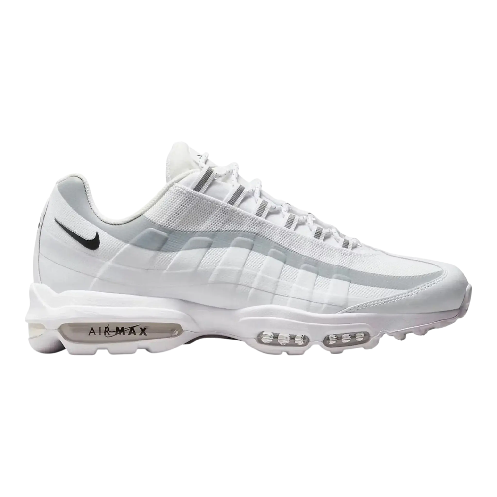 Nike Air Max 95 Ultra Sneaker in White Reflective Mesh | Men's Low-Top
