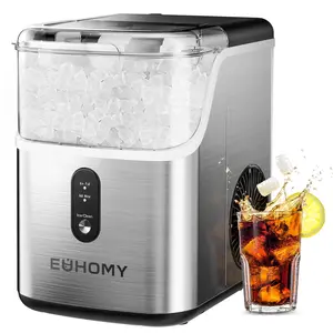 Euhomy Best-Selling  Nugget Ice Makers Countertop 35lbs/24H&33lbs/24H Pebble Ice Maker with Self-Cleaning Sonic Function, Compact Design & One-Year Warranty Service