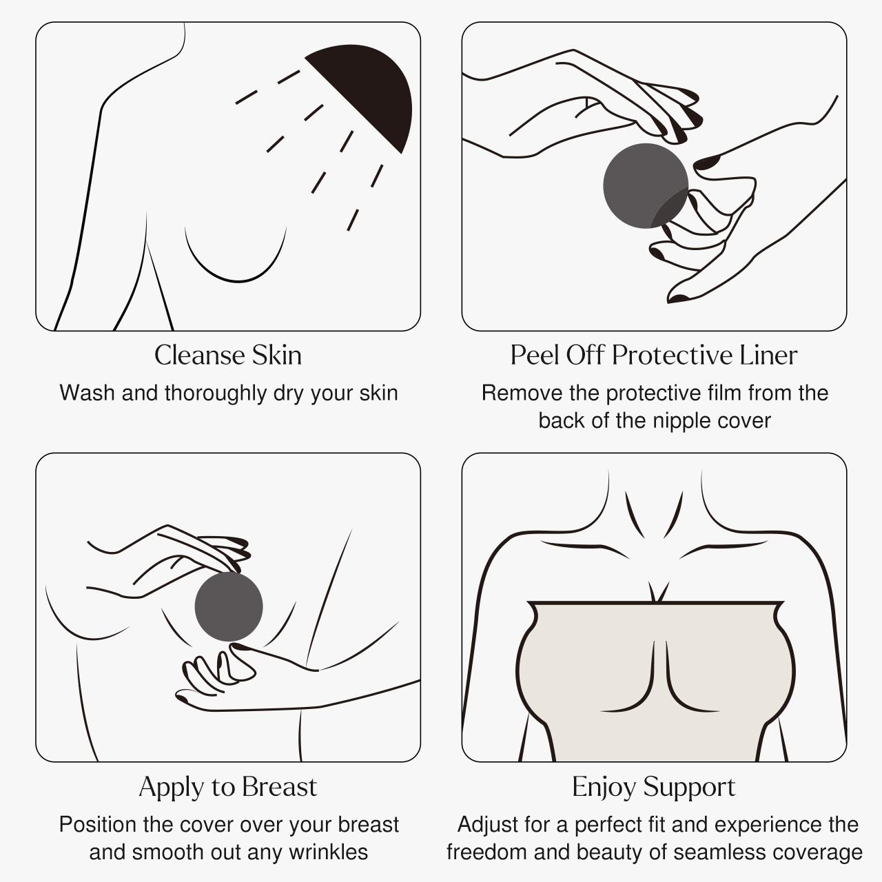 Shapellx Women Silicone Nipple Pasties Reusable Lightweight Multi-colored underwear accessories Sales