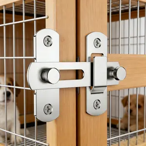 door chain Stainless Steel 90-Degree & 180-Degree Door Latch Bolt Mini Right-Angle Anti-Theft Loc Heavy-Duty for Sliding Barn Door Pet Cage Secure & Durable home to k shop lock  doors