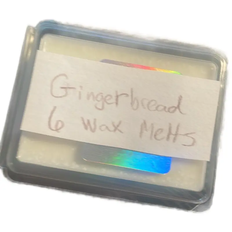 Gingerbread Wax Melts - 6 Pack - Perfect for Aromatherapy and Home Fragrance - Ideal for Christmas and Holiday Gifting