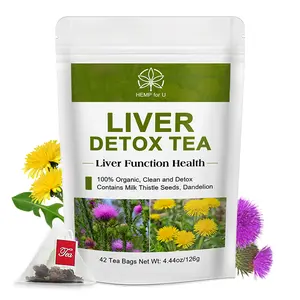 Liver Detox Tea, Liver Cleanse, for Liver Support, 42 Tea Bags Herbal Tea, Includes Milk Thistle, Turmeric & Fennel Beverage Beverage