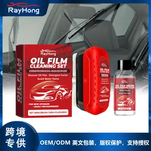 car mirror original Rayhong Car Window Crystal Glass Cleaner Kit Rain Repellent Stain Removal Cleaning Brush Auto Care