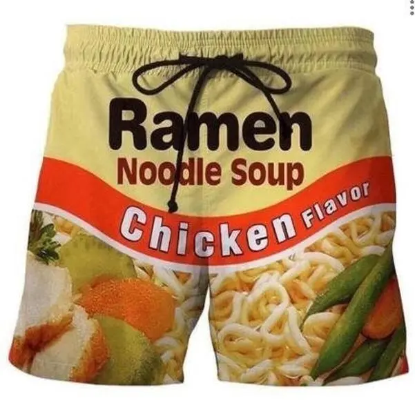 Ramen chicken shorts New unisex cloth shorts swimming Gift New