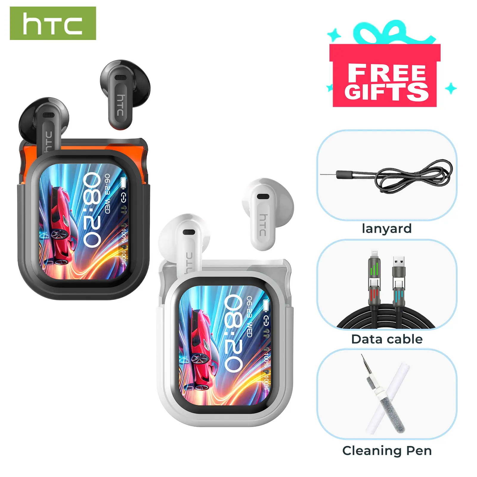 Black+White+Data Cables+Cleaning Pen