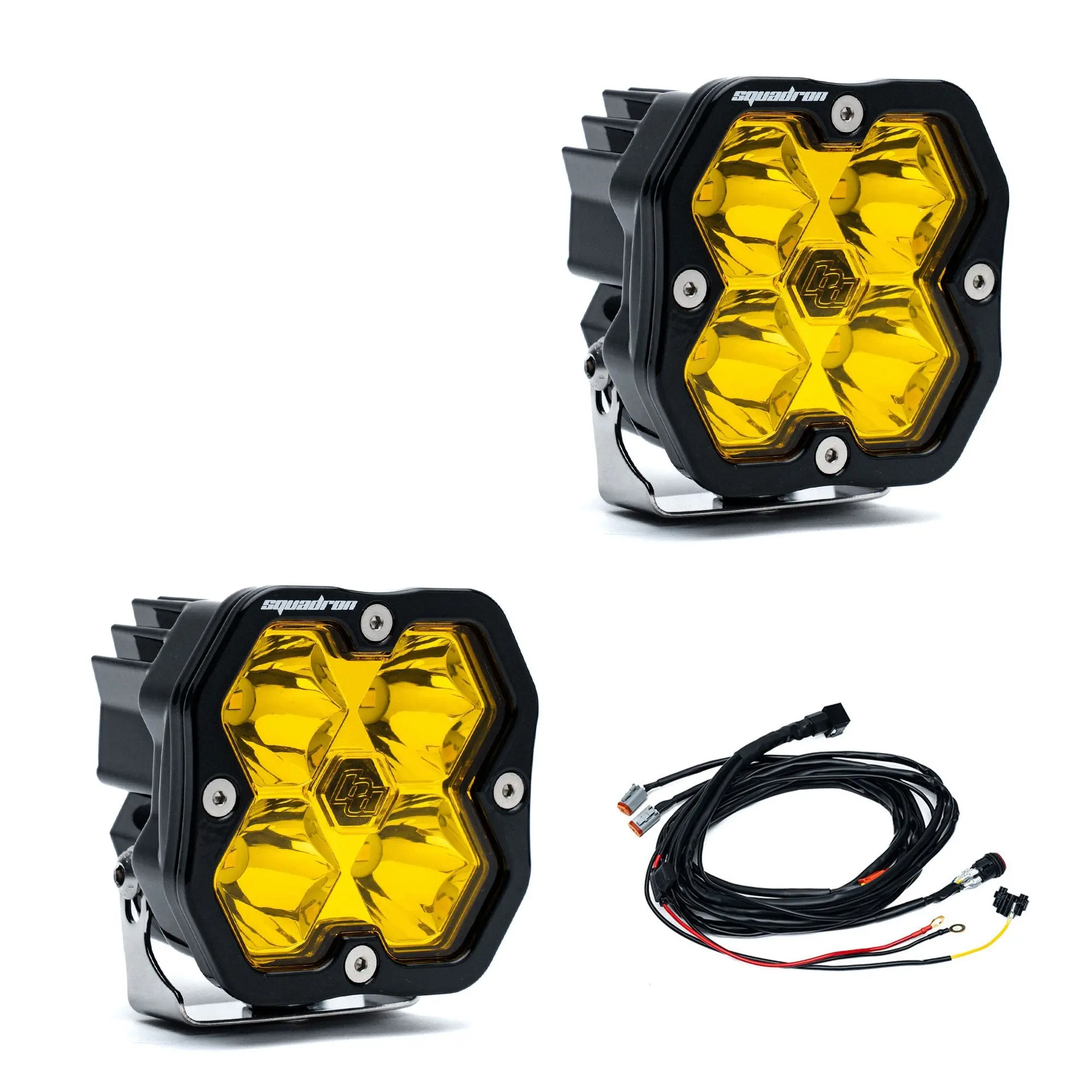 Baja Designs Squadron 2.0 Sport Black LED Auxiliary Light Pod Pair Set - 3,200 Lumen, Universal Fit, 30-Day Satisfaction Guarantee Automotive & Motorcycle Work Light