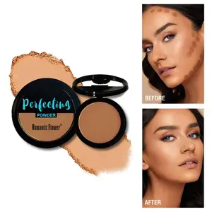 Dark powder single layer matte waterproof concealer makeup with powder puff Highlighting Powder