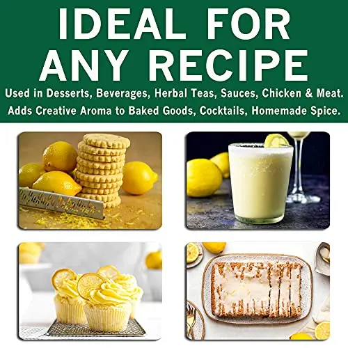 SPICES VILLAGE Dried Lemon Peel Granules, Lemon Zest Seasoning for