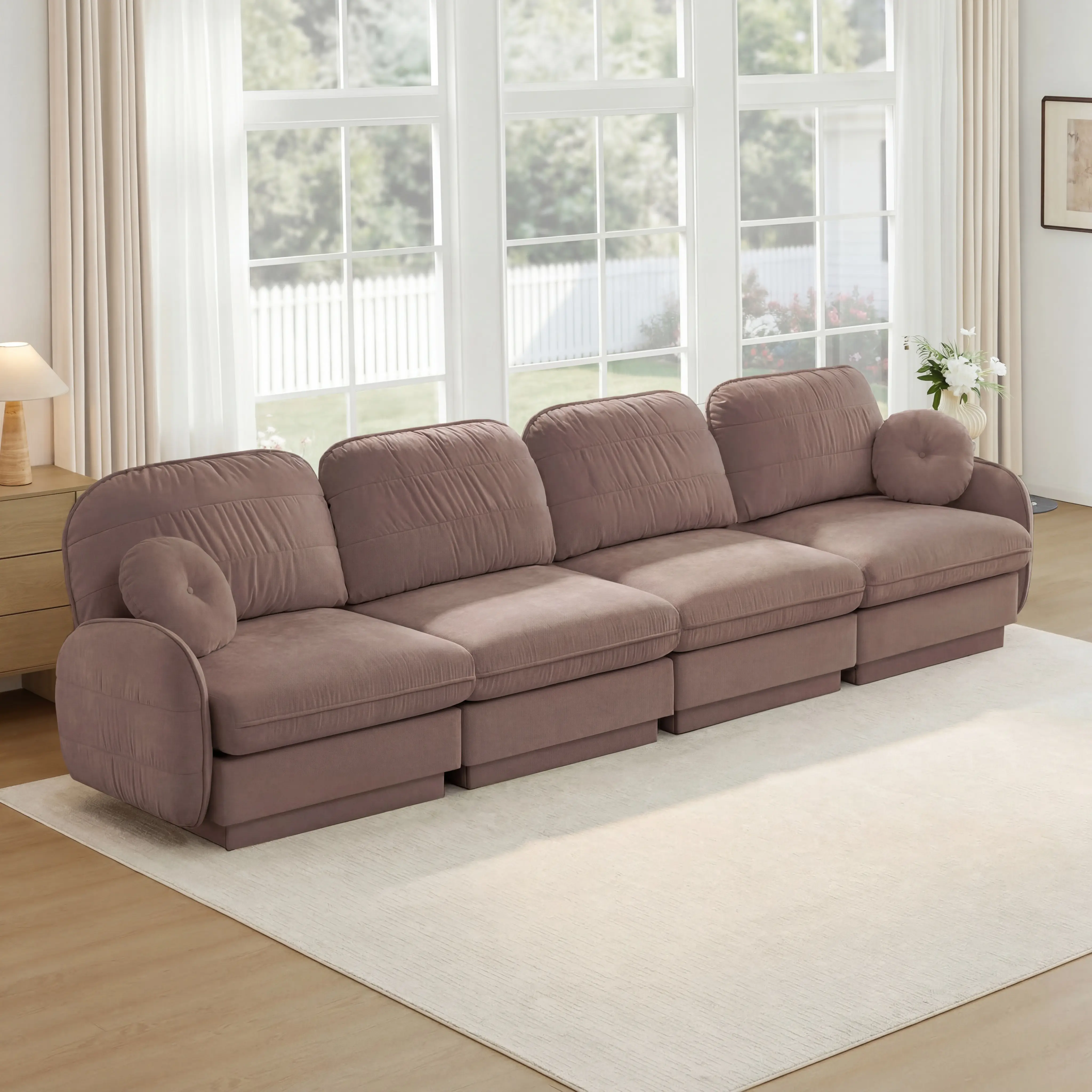 Rose Dust + Chenille + 4 Seat