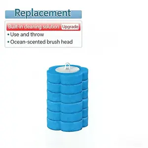 Disposable toilet brush replacement head, toilet brush holder set replacement pack, washbasin, bathtub drain, sink, urinal bathroom cleaning system, wall-mounted brush bathroom cleaning kit