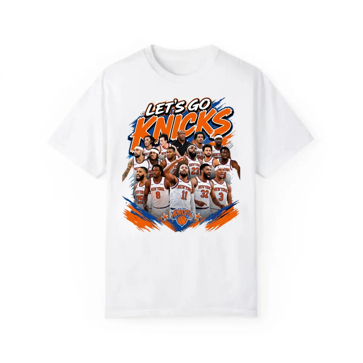 Let's Go Knicks Classic Fit Basketball T-shirt - Game Day Sports Top, Available in 2xl, 3xl, 4xl, 5xl, All Seasons, Casual, Made On Demand, Crew Neck