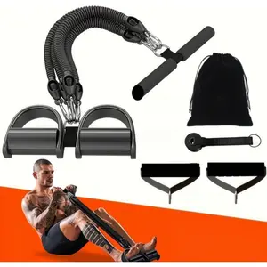 Multifunctional pedal tensioner, fitness equipment for men to lose belly fat, yoga equipment, Pilates equipment, foot-pedal tension rope for women