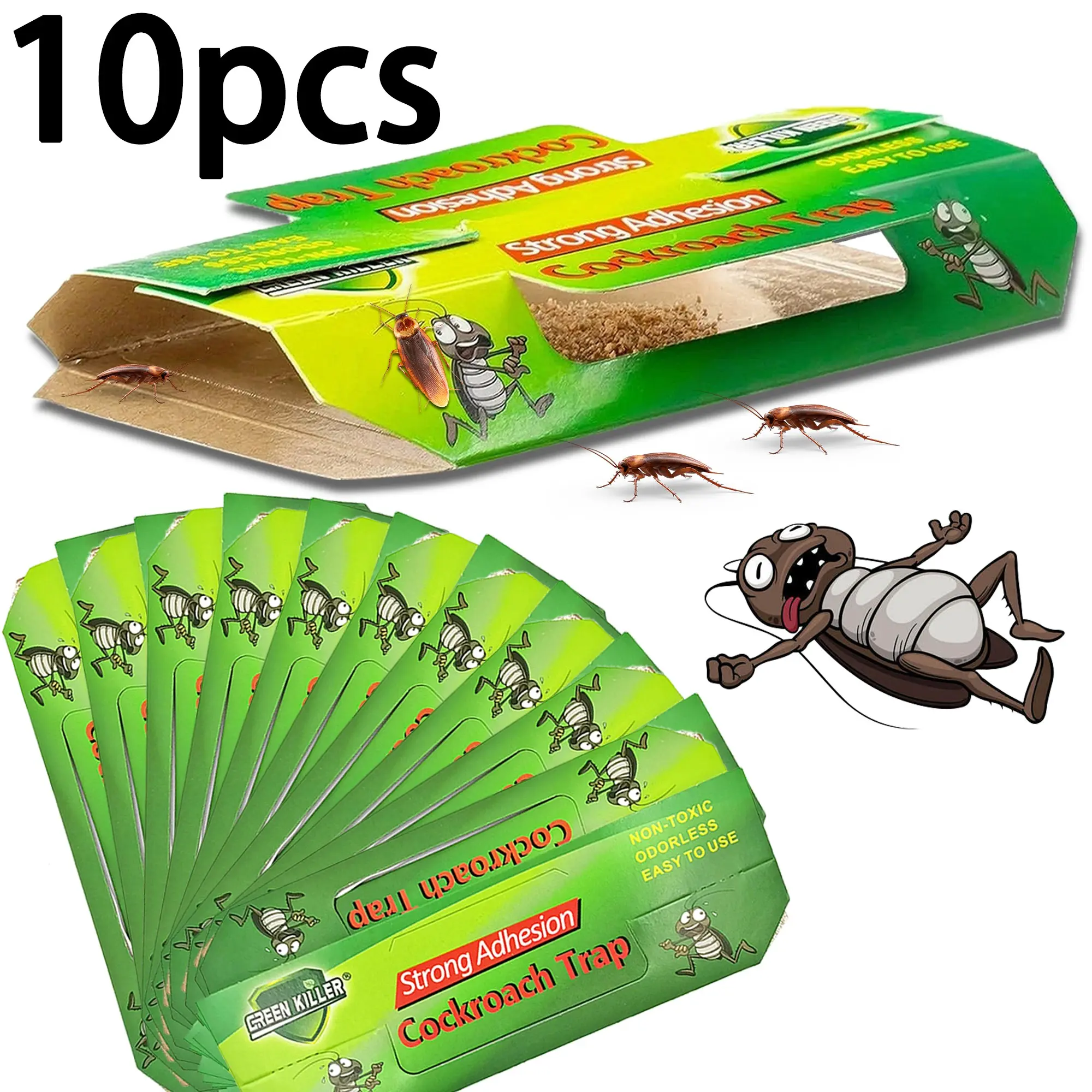 Cockroach Trap Set, Roach Traps Indoor, Physical Pest Control Box, Easy Use & Clean, Suitable for Apartments, Hotels, Restaurants, Dorms, Cockroach Solution