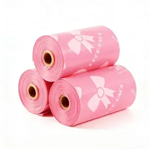 60pcs Thick Reliable Pet Waste Poop Bags, Leakproof Polyethylene Cleaning Bags for Dogs & Cats, Unique Patterns for Holiday Gifts