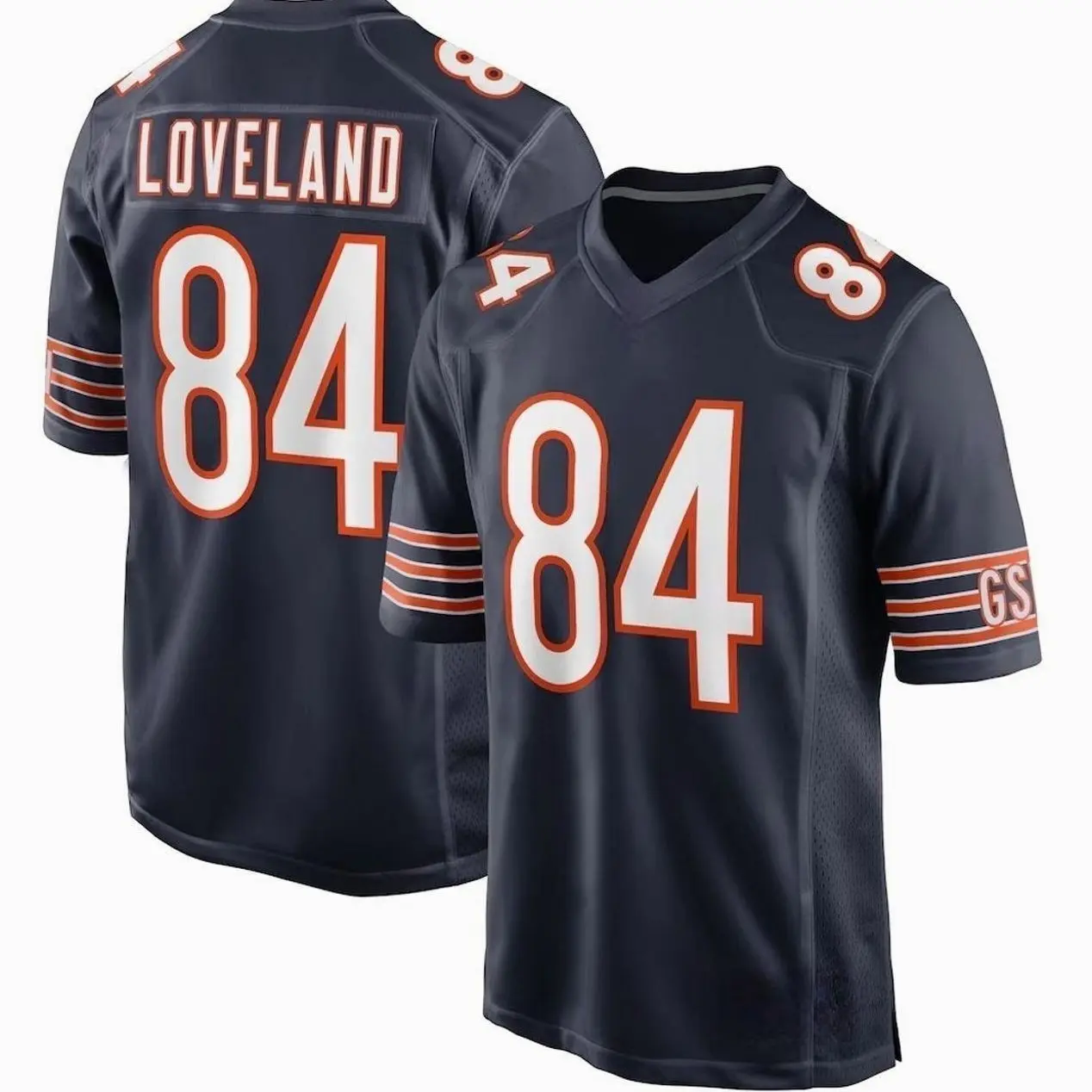 Unisex Football inspired by Chicago Loveland 84 Home Game Jersey - Black