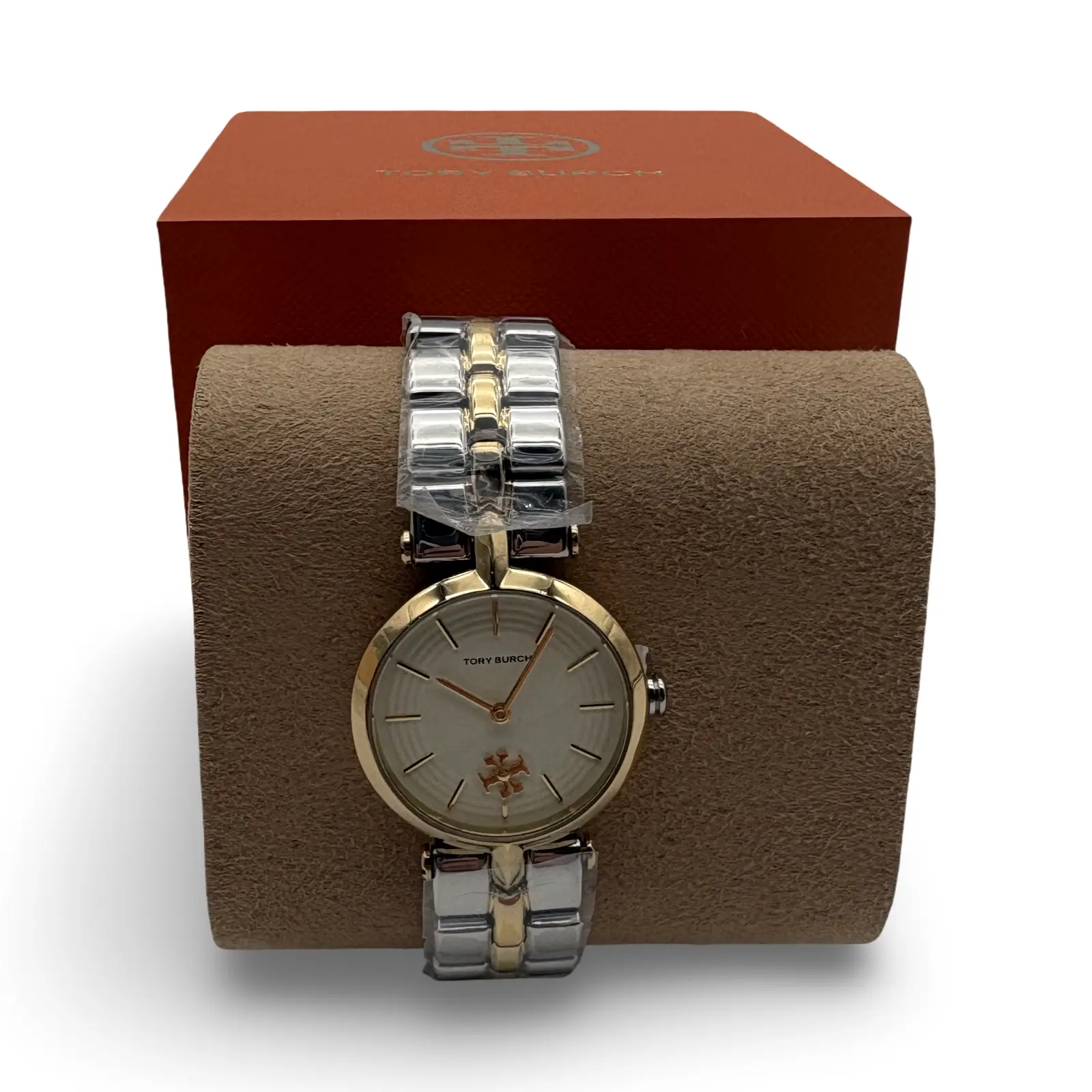 Pre-owned Tory Burch Women's Kira Two Tone Stainless Steel Bracelet Watch (Model: TBW2044) B0D9LCNNF1