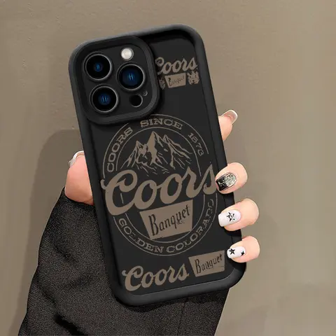 Vintage COORS Letter Pattern Phone Case , Soft Silicone , Fully Protected and Shockproof For iPhone 17 16 15 Pro Max 14 13 12 11 X Plus Air Mini 17E Cover