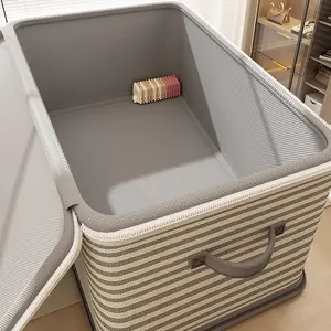 Storage box Large capacity clothes quilt zipper Fabric storage box Foldable storage box Organizing box Wardrobe basket