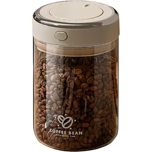 37OZ 1.1L Food Grade Sealed Coffee Bean Canister with Date Tracker Valve Vacuum Storage Container for Beans Grain Snack Sugar Tea