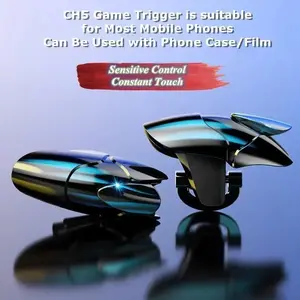 1Pair ABS Black Shark Mobile Phone PUBG Game Trigger Aim Shooting L1R1 Key Button Gamepad Joystick Controller for IPhone Android