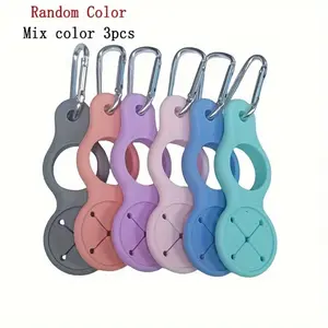 Random Color Water Bottle Hanging Buckle, 3/5 Counts Silicone Water Bottle Hanging Buckle, Drinkware Accessories for Outing, Hiking, Camping, Mug, Drink Holders