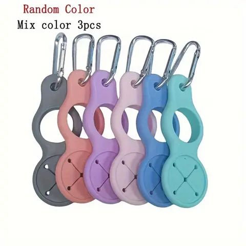 Random Color Water Bottle Clip Hanging Buckle, 3/5 Counts Silicone Water Bottle Hanging Buckle, Drinkware Accessories for Outing, Hiking, Camping, Mug, Drink Holders