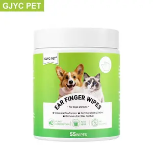 GJYC PET Large Capacity Dog Ear Wipes - 55-Piece Pack For Dogs & Cats - Gentle, Non-Irritating Ear Cleaner Wipes Pet  Removal Gloves Set Long Handle Pet Hair Removal Tool doggums health doggums health Grooming