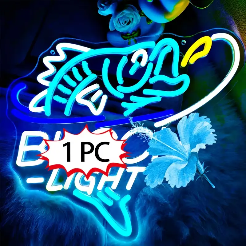 Neon Beer Sign - Commercial Illuminated LED Beer Neon for Man Cave, Party Decorations & Home Bar Wall - USB-Powered, Plastic Fixture, Party Wall Decor