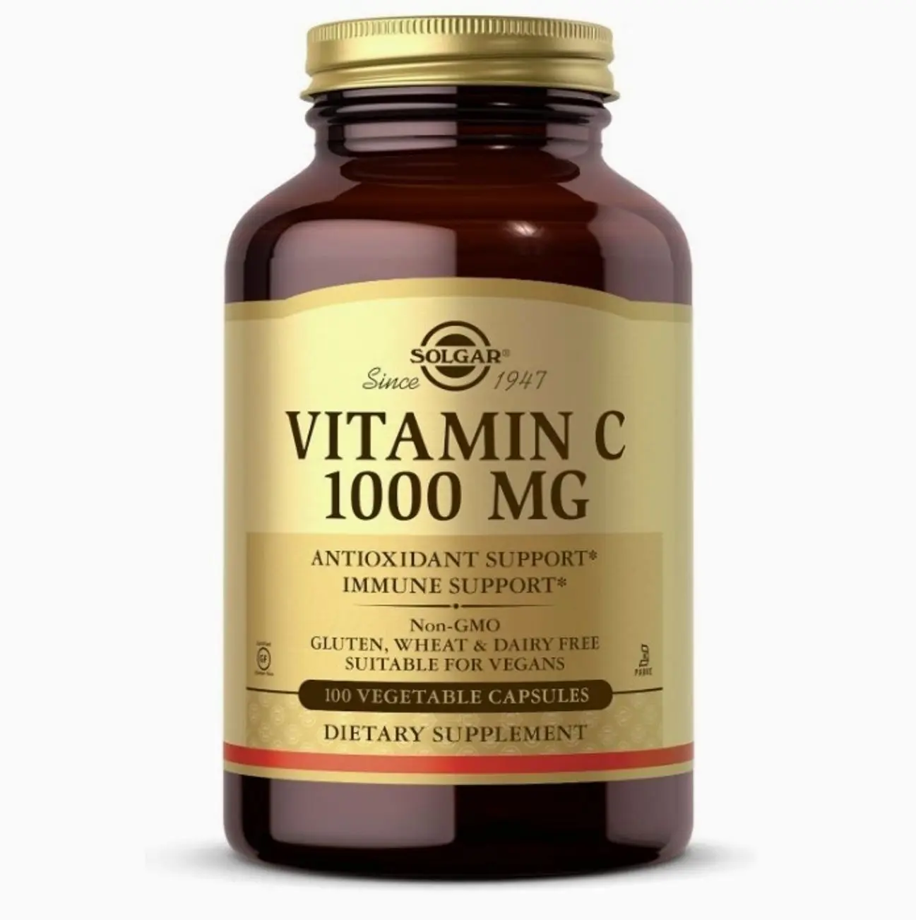 Vitamin C 1000 mg, 100 Vegetable Capsules - Antioxidant & Immune Support - Overall Health - Healthy Skin & Joints - Bioflavonoids Supplement - Non-GMO, Vegan, Gluten Free, Kosher - 100 Servings