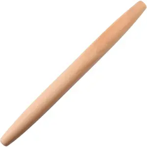 Wooden French Rolling Pin for Baking, Beech Wood Tapered Rolling Pin for Fondant Pie Crust Cookie Pastry(French 15.75-Inch)