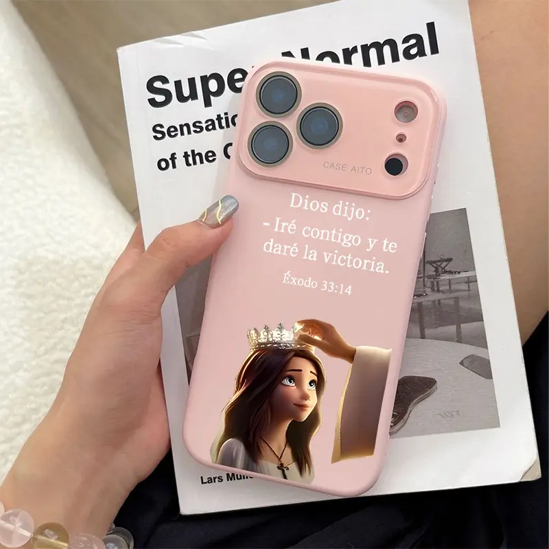 Crown & Hand Illustration Smartphone Case - Premium Print, Skin-Friendly Grip, Drop-Proof, Dust-Resistant Accessory for iPhone 17,16,15,14,13,12 Devices, Accessories