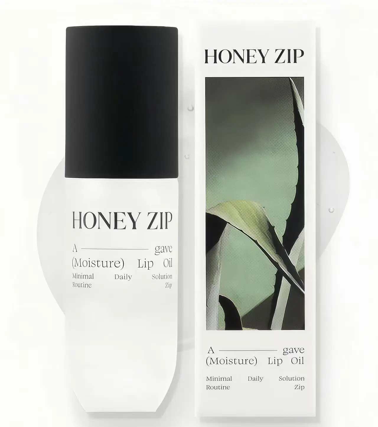 HONEY ZIP Natural Botanical Lip Oil -| Nourishing Lip Treatment Infused With Agave, Argan Oil & Camellia Seed Oil|Non-Sticky Skin Serum for Repairing, Moisturizing, Brightening, Deep Nourishment, Lip Line Reduction & Sheer Glass-Like Finish