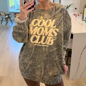 PUFF 'Cool Mom's Club' All Moms Welcome Camo Hideaway Crewneck