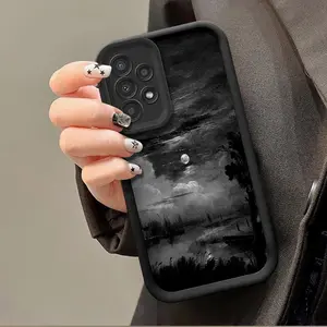 Moon night river view pattern, anti drop and anti slip TPU all inclusive lens phone protective case, suitable for iPhone 17, 16, 15, 14, 13, 12, 11 XS X and other series models, can be given as a gift to friends or family