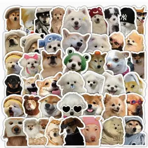 Funny Dog Stickers, Cute Animal Stickers for Planner, Laptop, Scrapbook, Water Bottle, Guitar, Luggage, Phone, Snowboard, Waterproof PVC