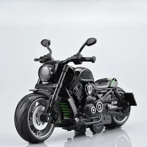 Simulation alloy motorcycle model (set of 1), retro power toy car, cool ornament inertia motorcycle, mini alloy toy racing car, suitable gift for children